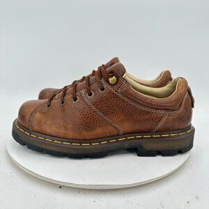 Dr. Martens Women Size 10 11532 Brown Leather Chunky Steel Toe Derby Shoes